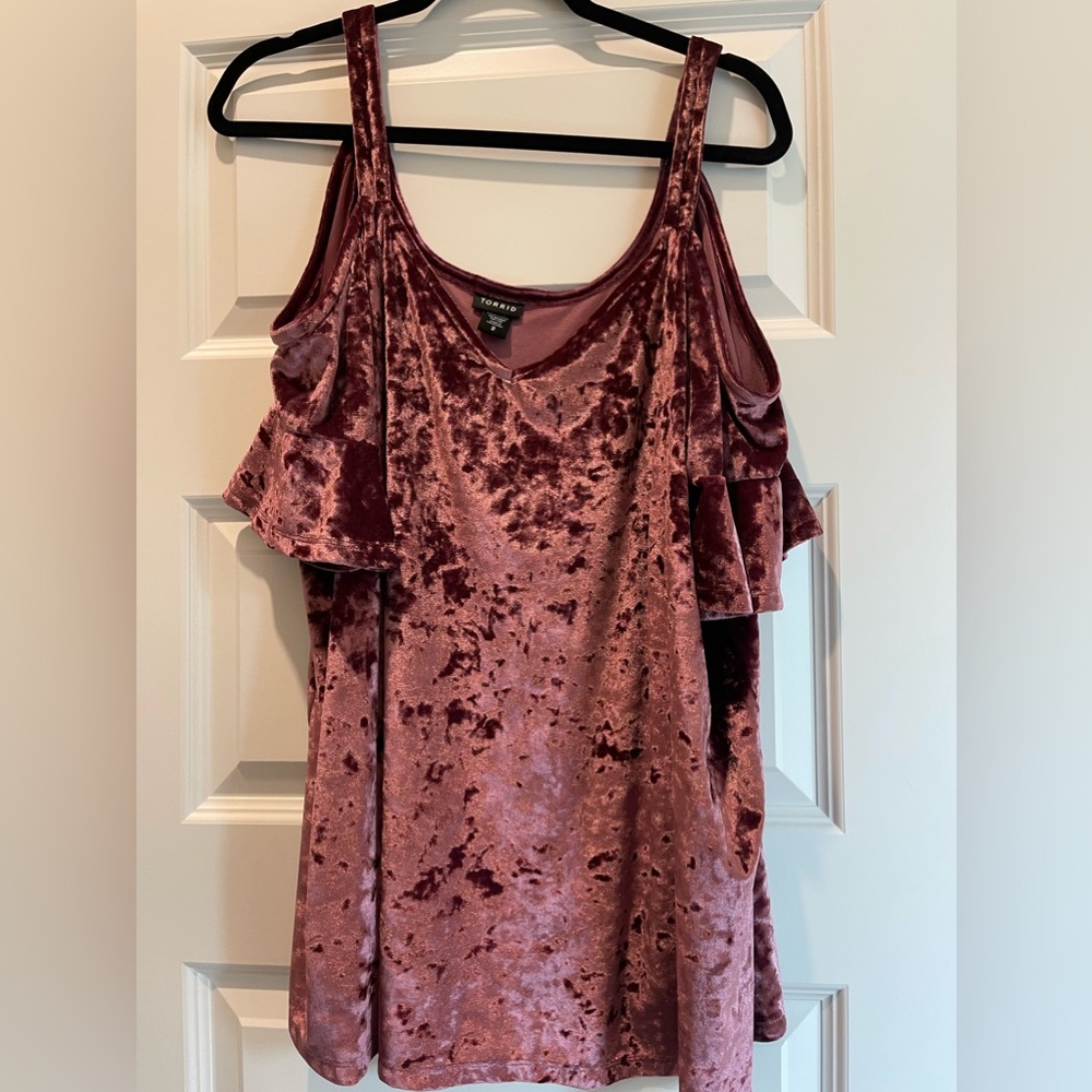 Torrid Plum Cold Shoulder Top